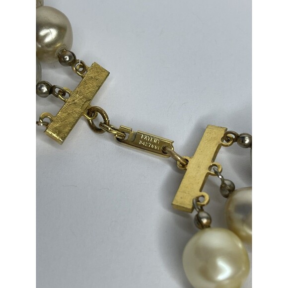 Carol Dauplaise Faux Pearls Necklace 31.5" Multi Strand Statement Patent 3427691 - Picture 8 of 12